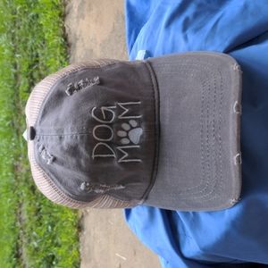 David & Young Dog Mom Brown Distressed Ponytail Six-Panel Trucker/Baseba…